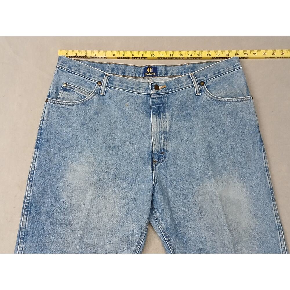 Wrangler (40x36) Men's 47 MWZ Regular Fit Blue Denim Jeans - Picture 3 of 8